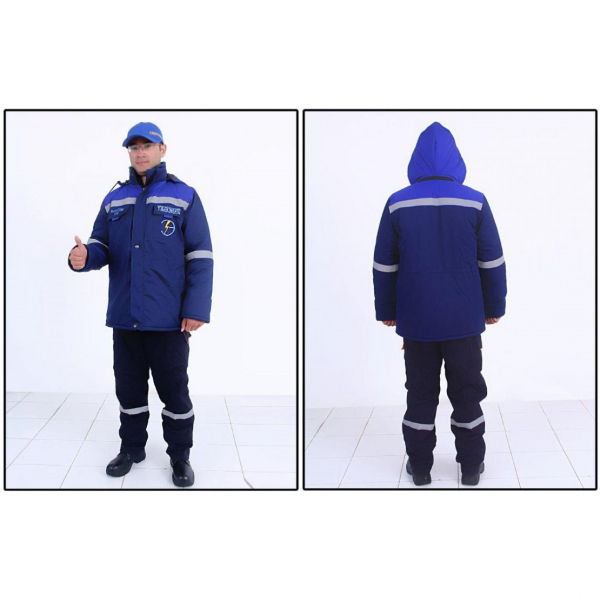 带有铭文的冬季工作服