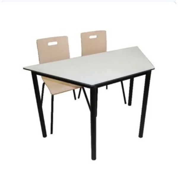 Student desk (trapezoid). Student chair