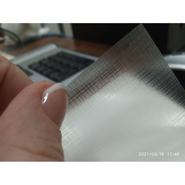 Lamination simulating embossing "linen"