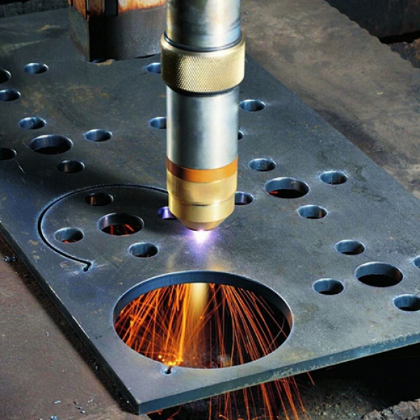 Plasma cutting of metal
