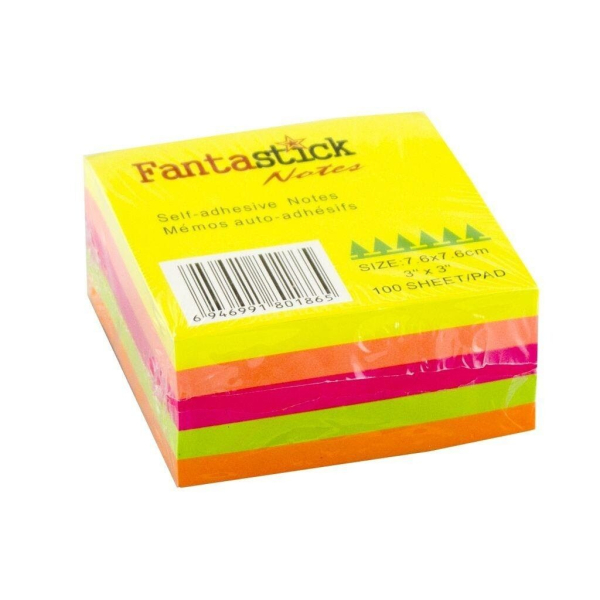 Клейкие листики FantaStick 76 х 76 мм, 5 цветов, 350 листов
