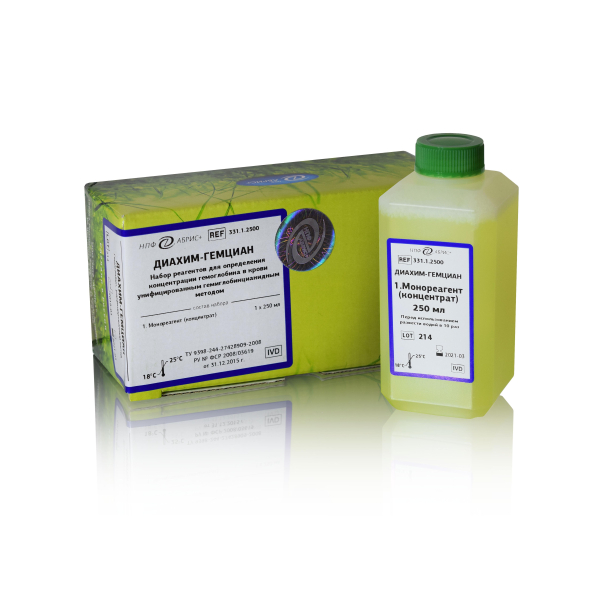 Diakhim-Gemcian, Unified Hemiglobincyanide Method. Reagent Kit for Determining Hemoglobin Concentration in Blood