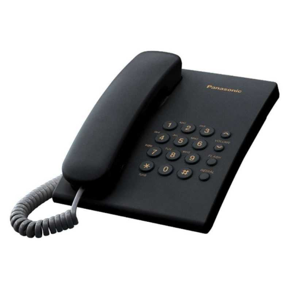 Телефон проводной Panasonic, черный