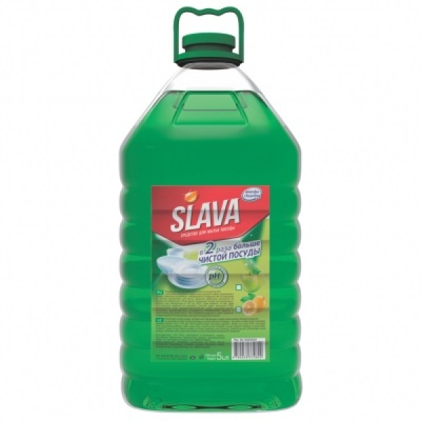 Yashil olma xushbo'yli SLAVA idish yuvish suyuqligi (5 litr)