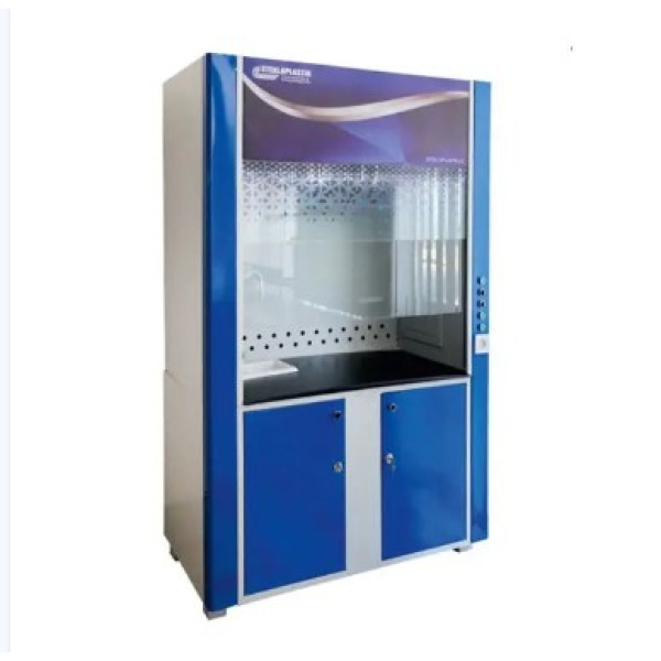 Fume hood UM 395. Length 1400 mm. Height 2037 mm. Depth 700 mm.