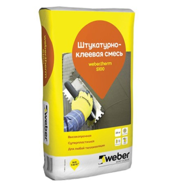 Штукатурные фасады - Штукатурно-клеевая смесь Weber S100