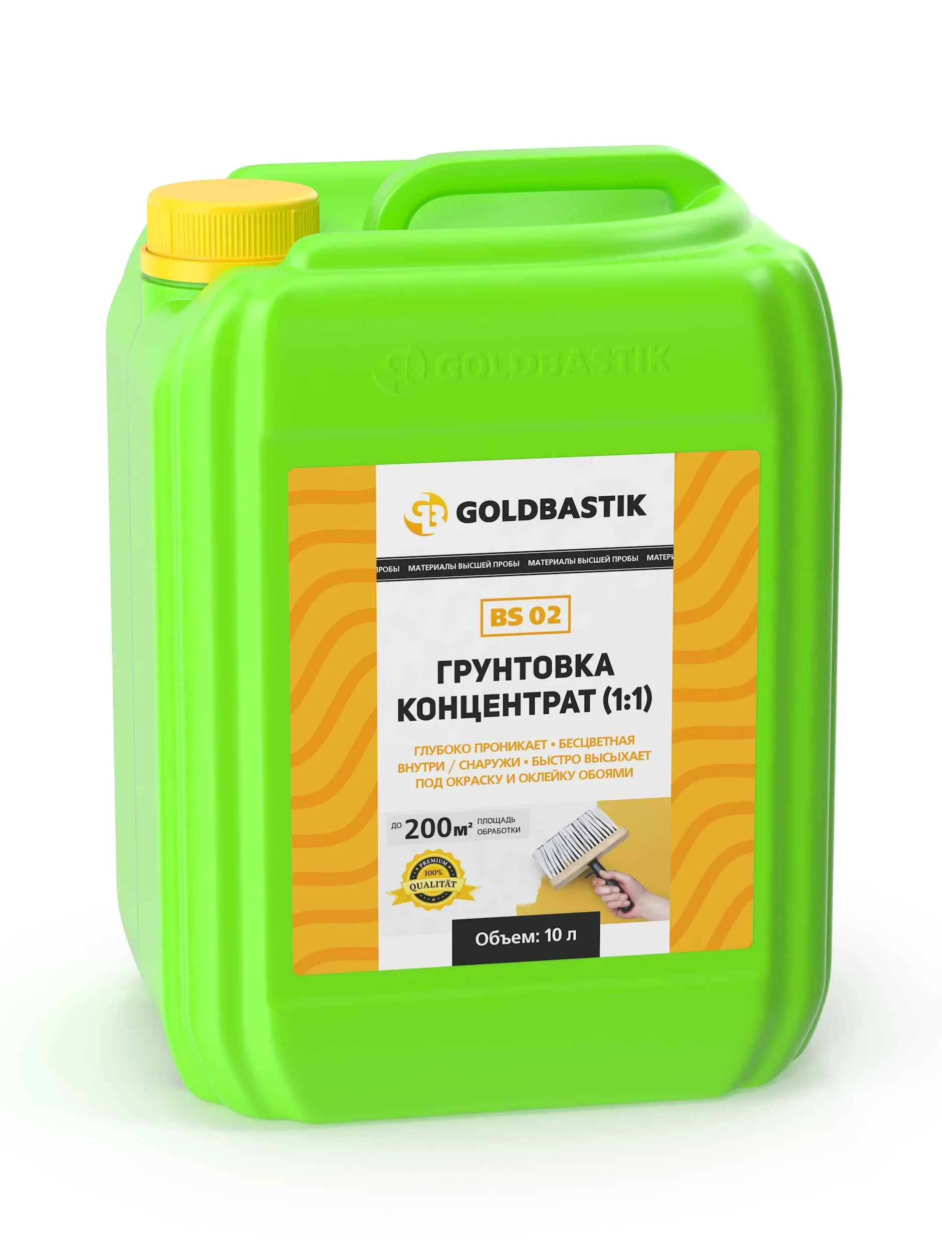 Грунтовка концентрат бесцветная «GOLDBASTIK BS 02» (для впитывающих оснований)