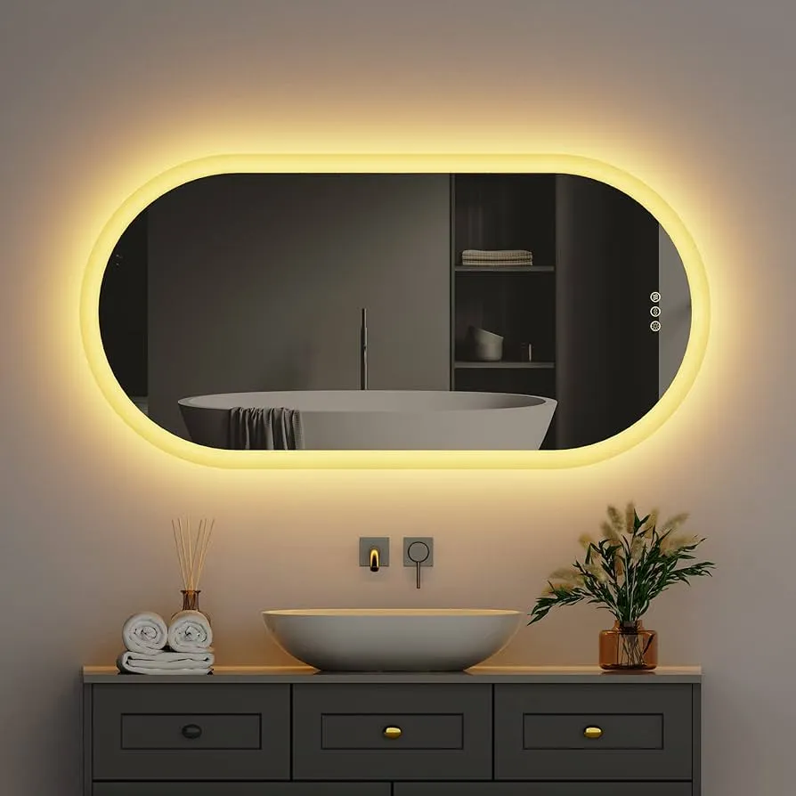 带加热器的智能镜子 131x113B，60x80 厘米 — 图片 3