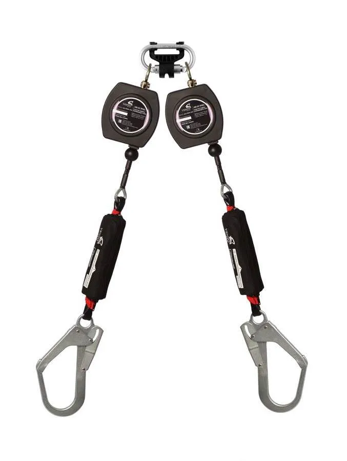 伸缩式保护装置，双臂“NV-02 电缆”，带“钢制安装”登山扣