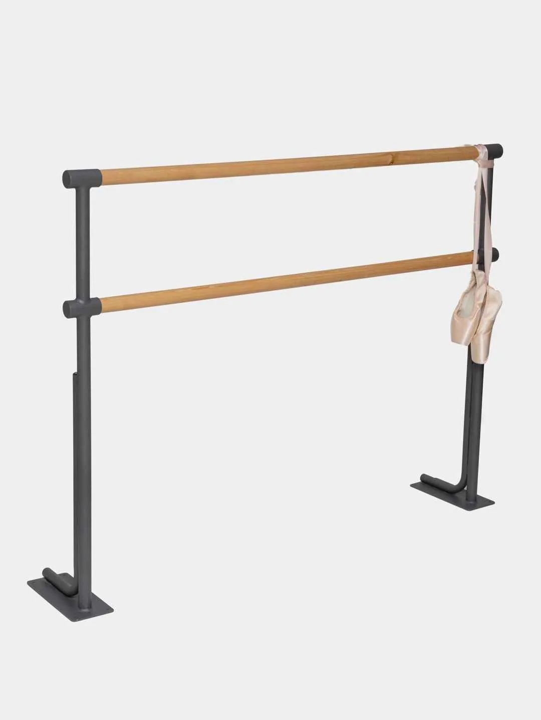 Choreographic floor-standing double-row ballet barre with a length of 1350-1500 mm