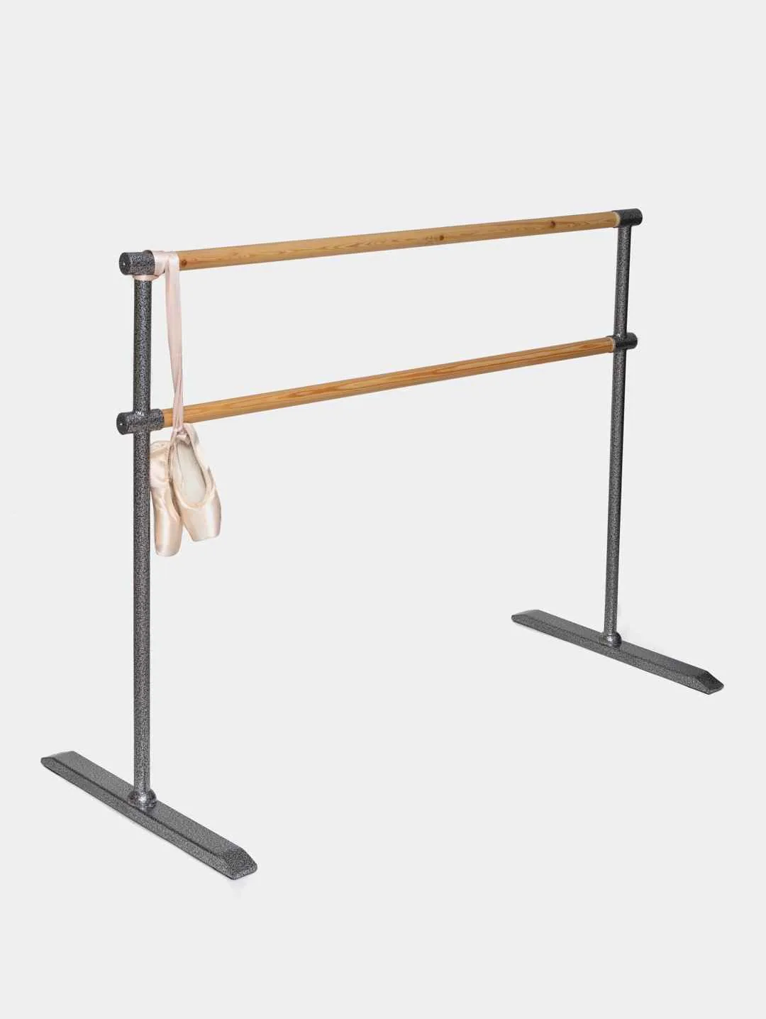Double row mobile choreographic ballet barre, length from 1350-1500 mm