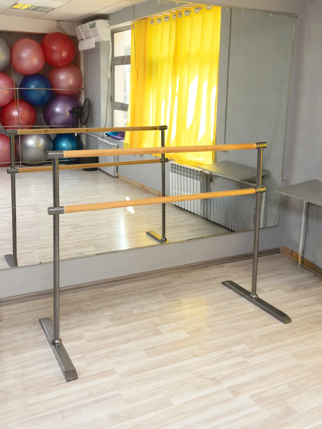Double row mobile choreographic ballet barre, length from 1350-1500 mm — photo 5