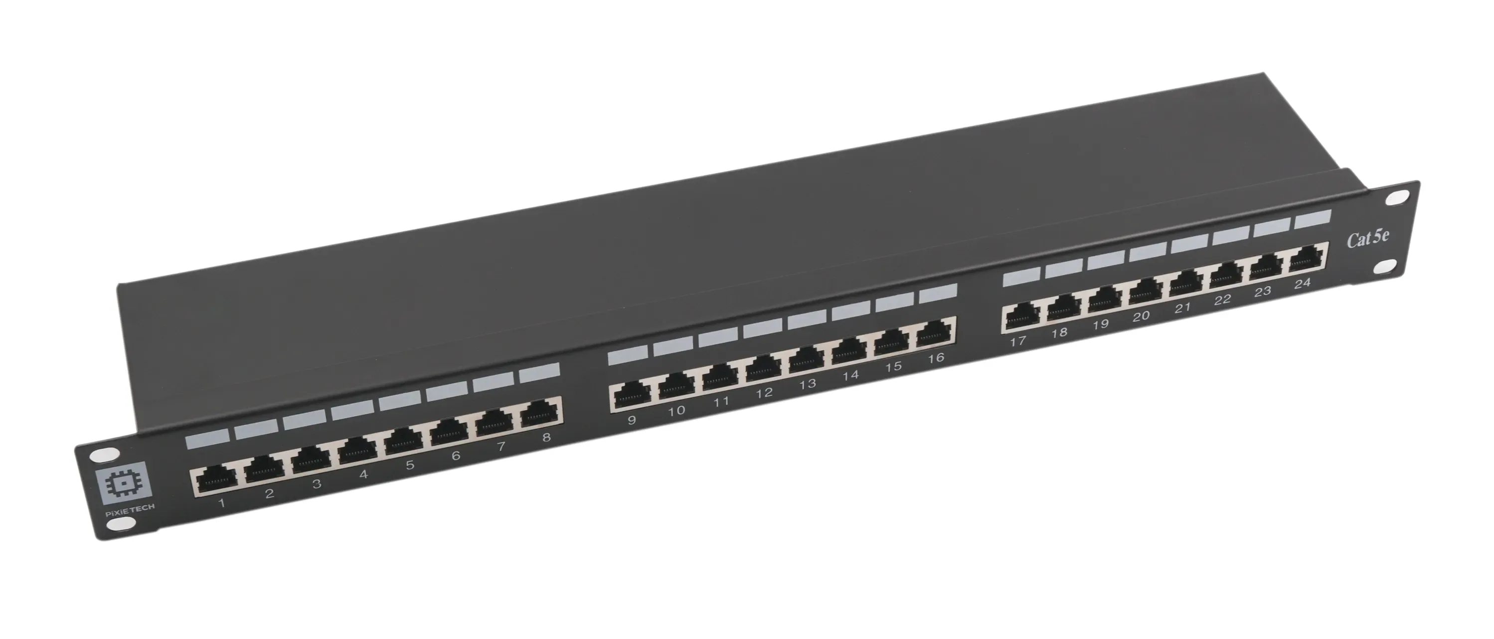 Коммутационная панель Pixietech, 19" неэкранированная, 1U, 24 порта, cat.5e — фото 2