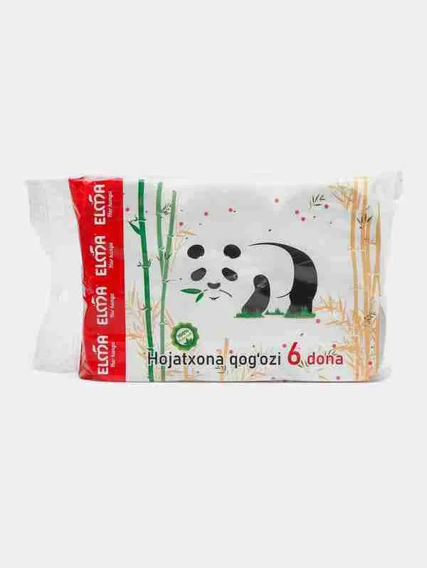 Elma Panda 经济型卫生纸(塑料包装,6卷)