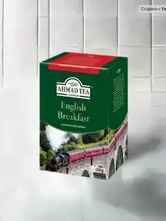 Black tea "AHMAD TEA" English breakfast (cardboard packaging, 25 × 2 g)