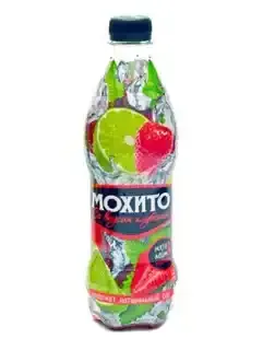 Qulupnay va ohak ta'mi bilan gazlangan Mojito ichimligi (PET shisha, 0,5 l)