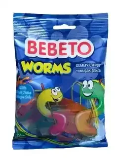 BEBETO Worms YD chewing gummies (flow pack, 80 g)
