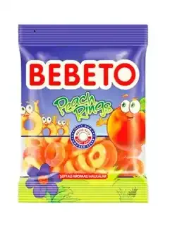 BEBETO peach-shaped chewing gummies (flow pack, 80 g)