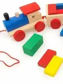 Wooden train toy set (cardboard packaging, 1 pc.)