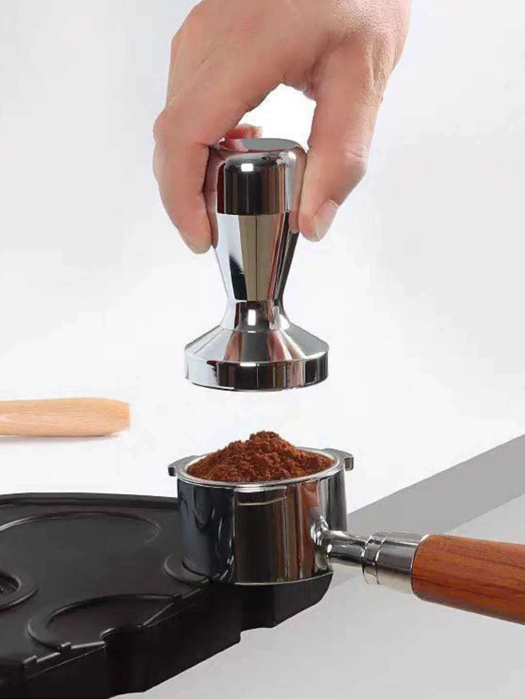 专业咖啡师压粉器 — 意式浓缩咖啡不锈钢压粉器