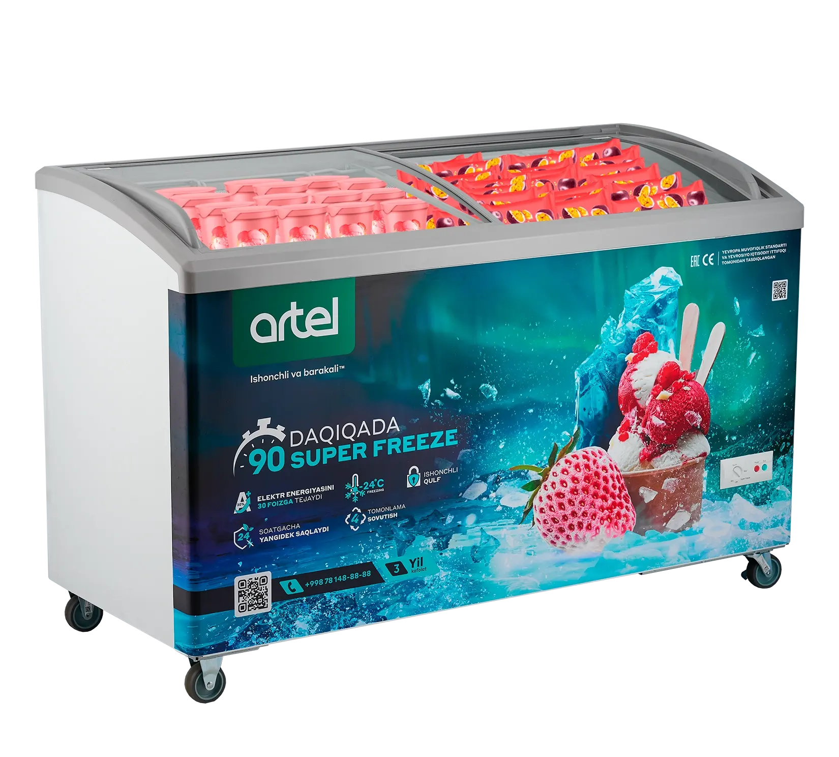 Ko'krak qafasidagi muzlatgich Artel AFA480 400 l — rasm 3