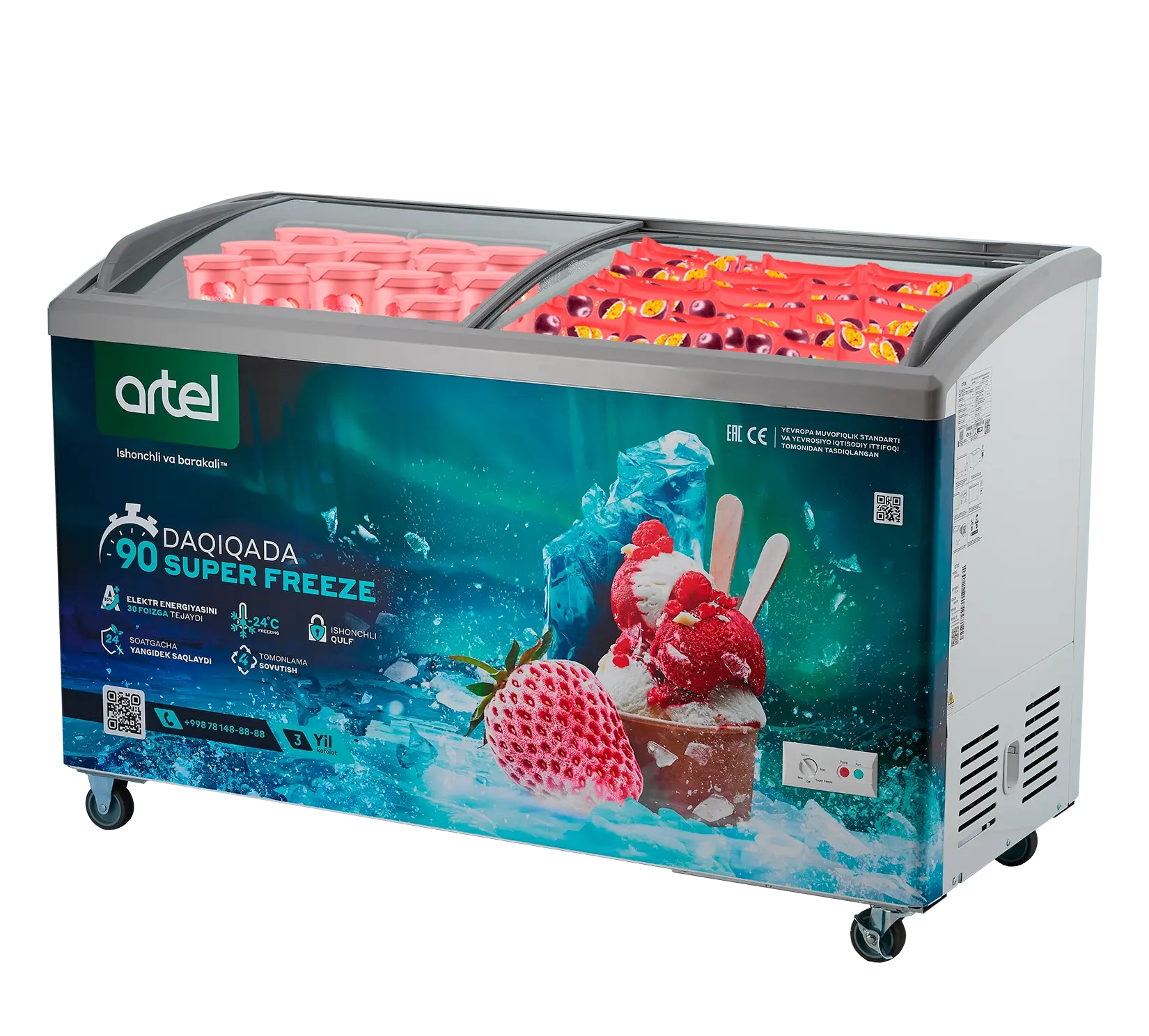 Ko'krak qafasidagi muzlatgich Artel AFA480 400 l — rasm 2