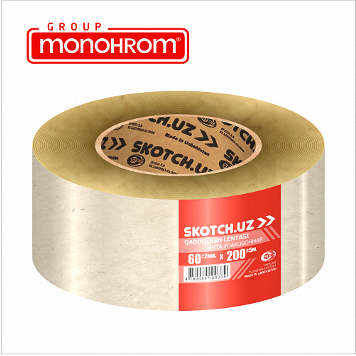 Polymer packing tape with adhesive layer Skotch.uz. PE 6.0 cm * 200 m