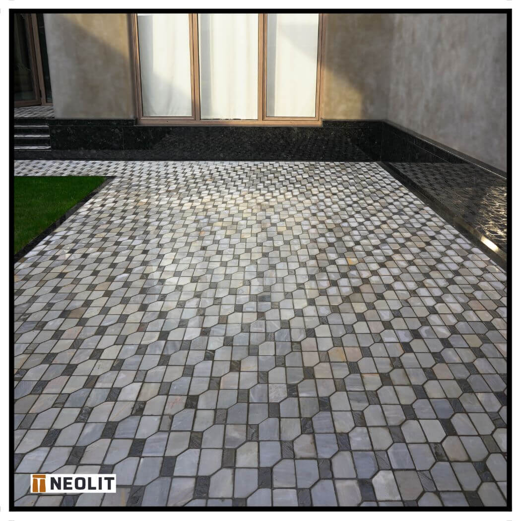 Stone tile M 46-3 Gray — photo 4