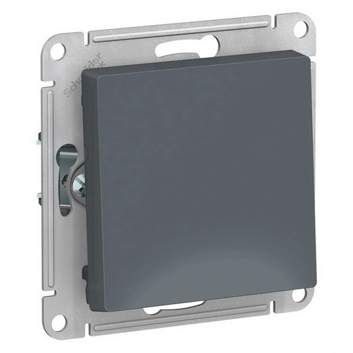 Schneider Atlasdesign-Switch 1-Key, Without Frame, Slate