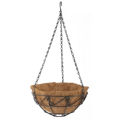 Hanging Planter Palisad, With Ornament, 25 cm, With Coconut Basket