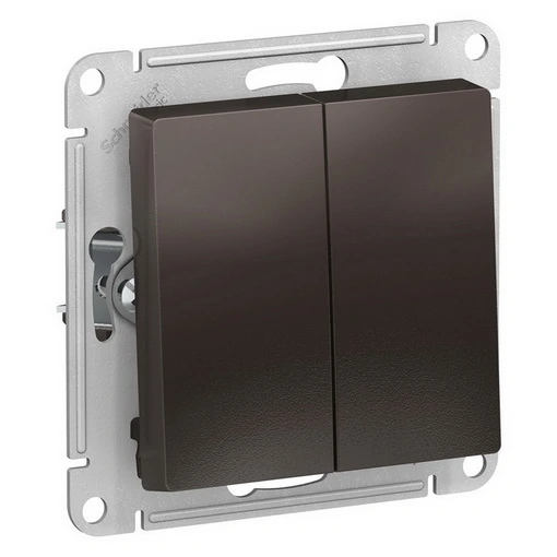 Schneider Atlasdesign-Switch 2-Key, Without Frame, Mocha