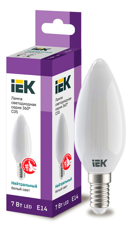灯泡 LED C35 蜡烛灯 哑光 7W 230V 4000K E14 系列 360° 光