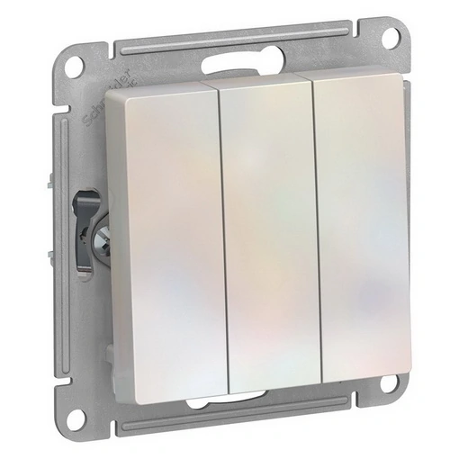 Schneider-Atlasdesign-Switch 3-Key, Without Frame, Pearl