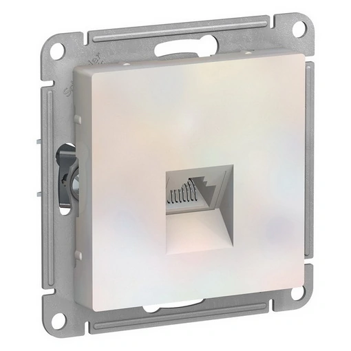 Schneider Atlasdesign-Socket Rj45 Information, Category 5e, Without Frame, Pearl