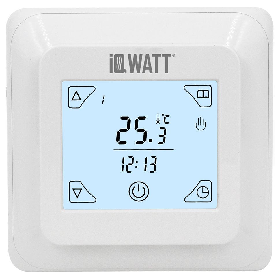 Терморегулятор с ЖК-дисплеем и сенсорными кнопками IQ THERMOSTAT TS (white)