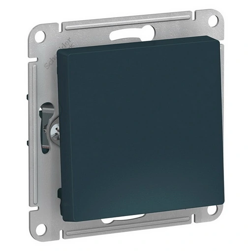 Schneider Atlasdesign-Switch 1-Key Cross, Without Frame, Emerald