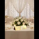 Gold “Reserved” Table Sign for Restaurants and Events