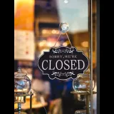 商店和咖啡馆用挂牌，带“开放”和“关闭”字样，30×20 厘米